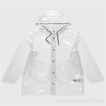 Chaqueta impermeable de pvc blanca impermeable